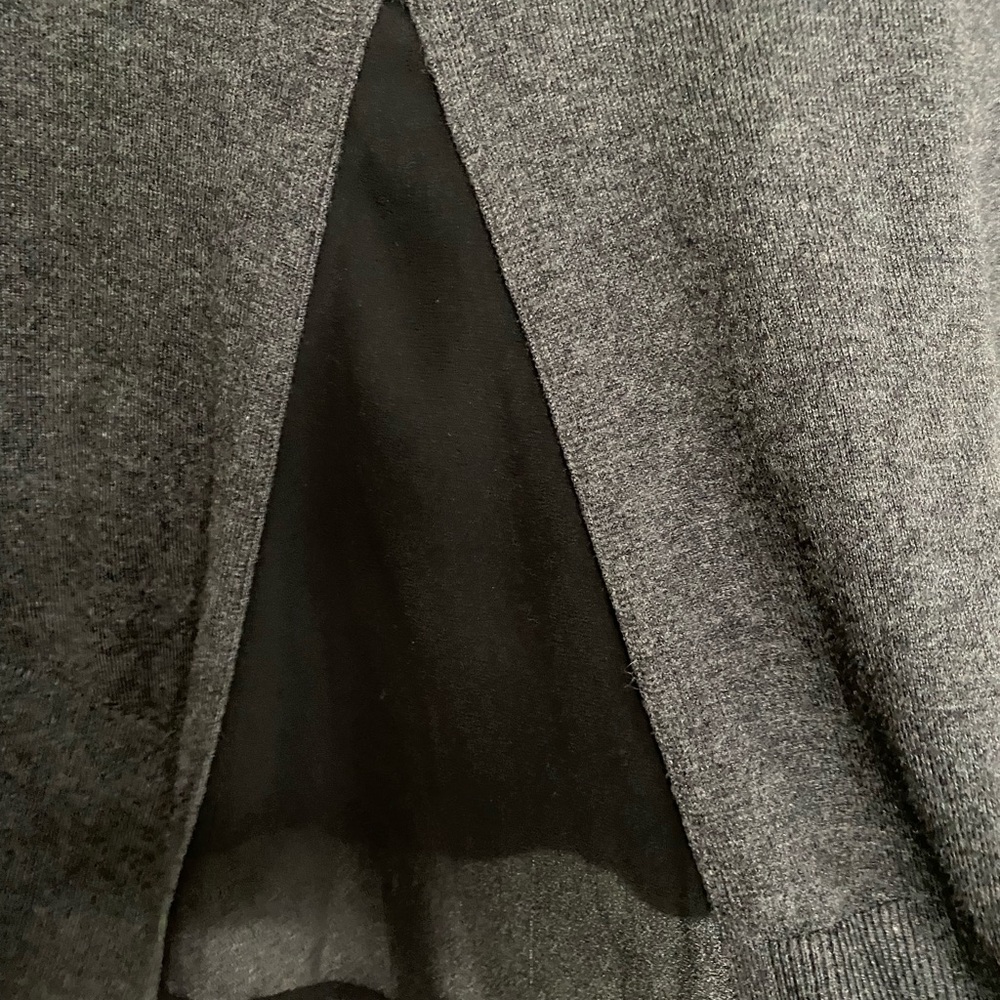 Gray Split Back Opening Pullover - image 3